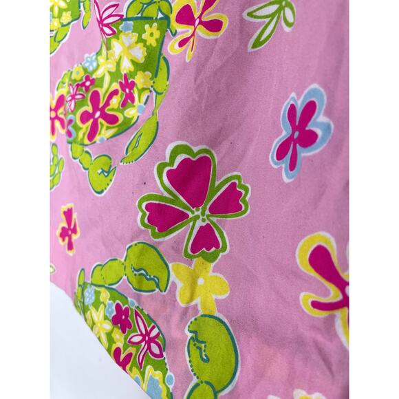 Lilly Pulitzer White label Skirt Lined Crab Print Beach Pink Green 8 - Picture 5 of 6